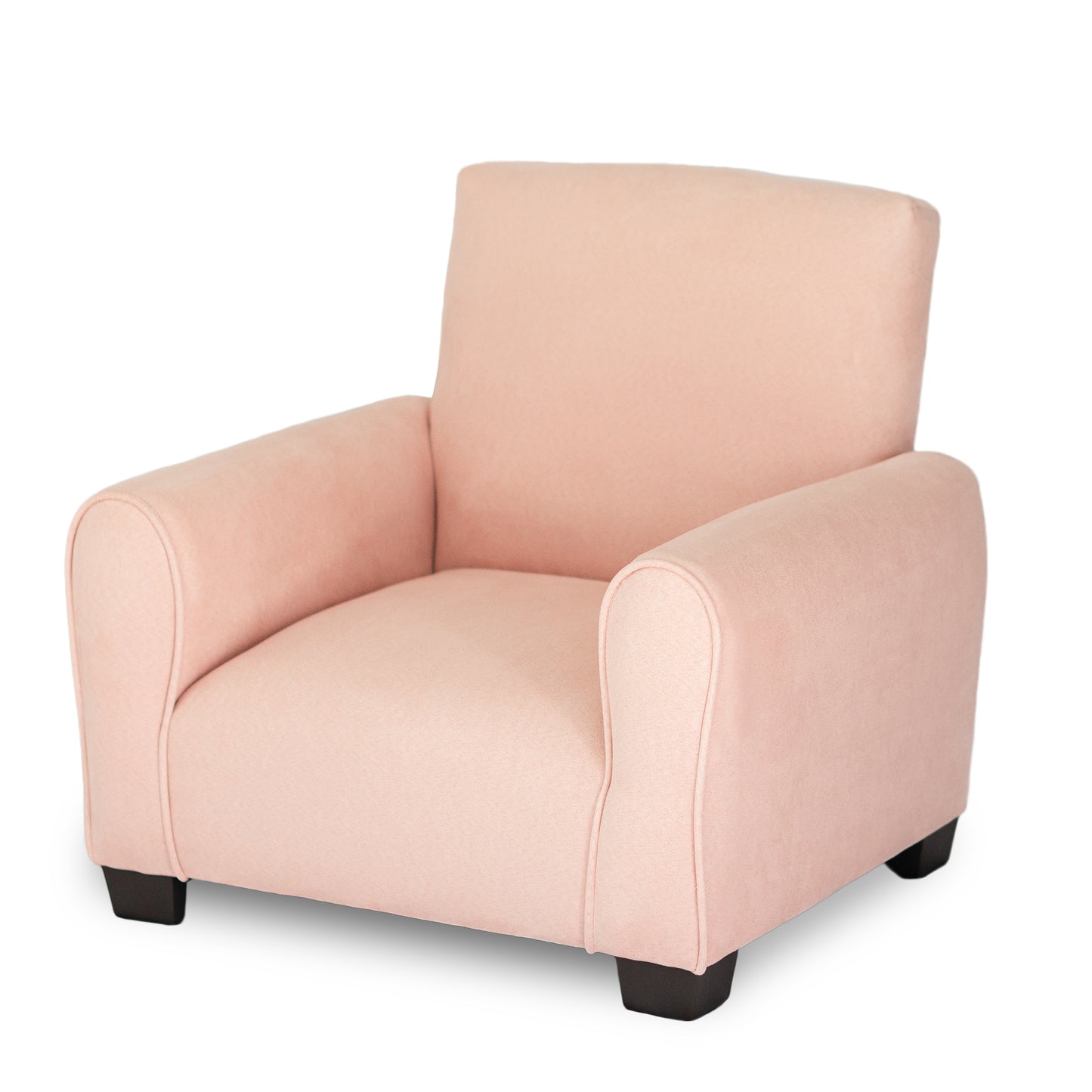 Silla para niños, mecedora para niños pequeños, sillón tapizado para niños - Gamuza ruborizada