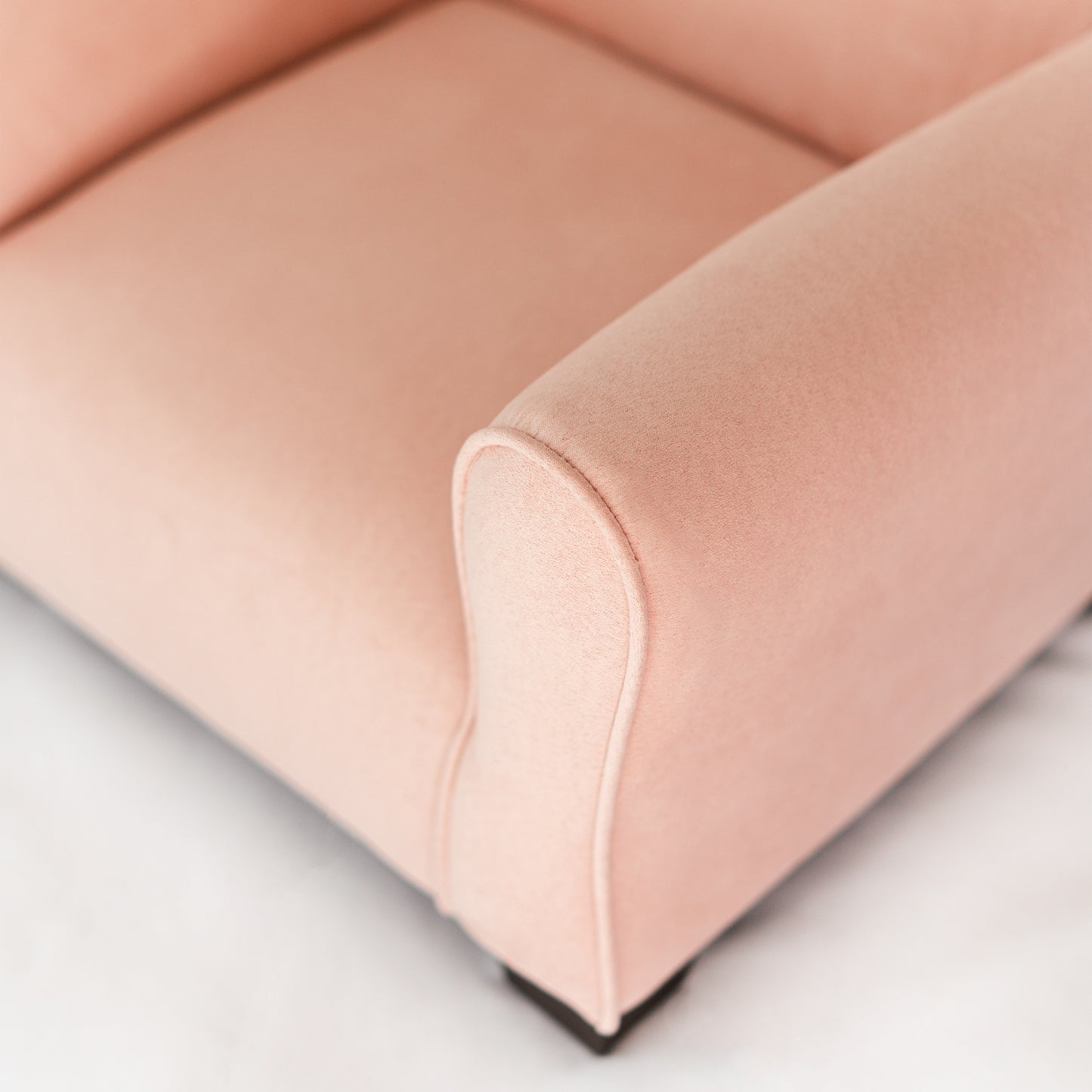 Silla para niños, mecedora para niños pequeños, sillón tapizado para niños - Gamuza ruborizada