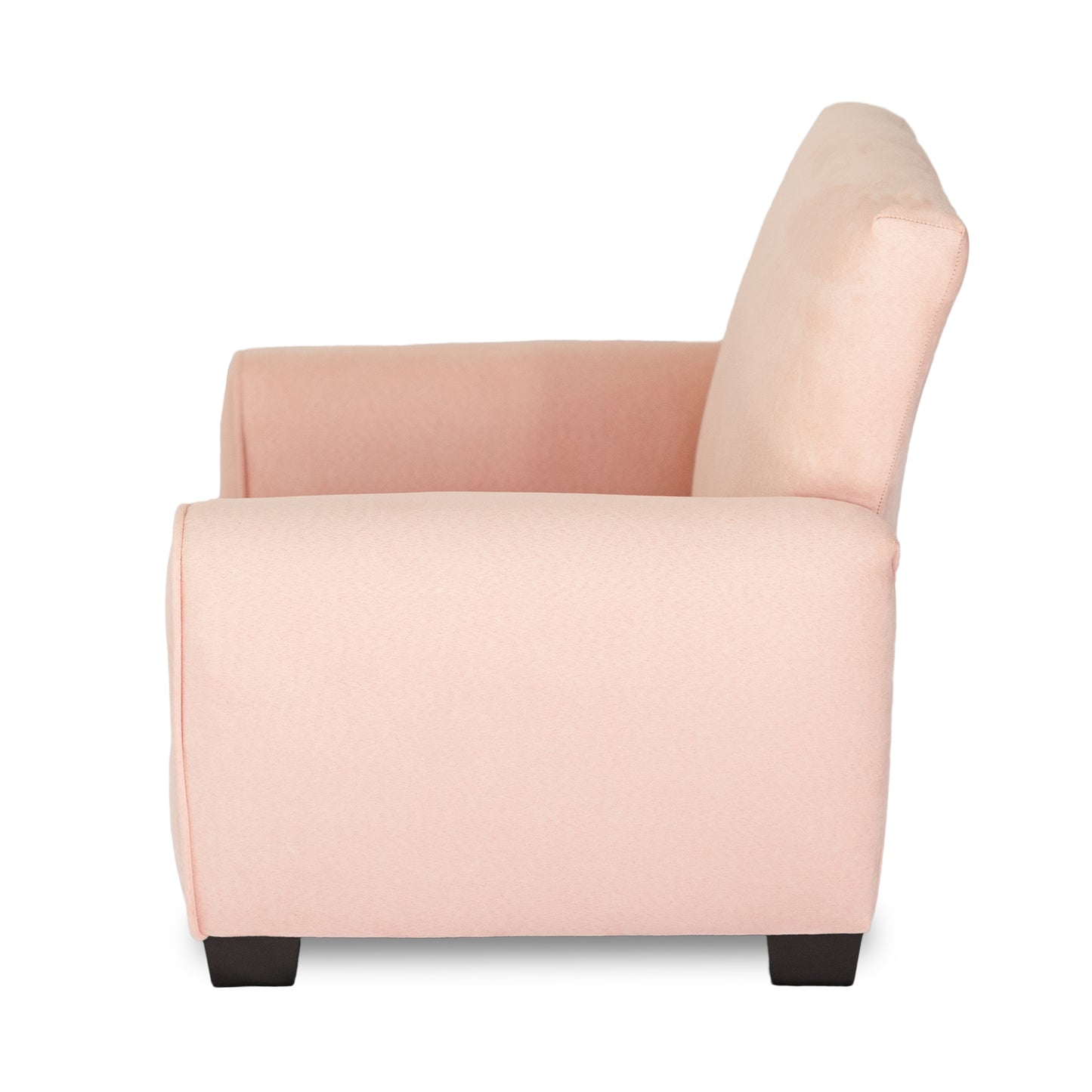 Silla para niños, mecedora para niños pequeños, sillón tapizado para niños - Gamuza ruborizada