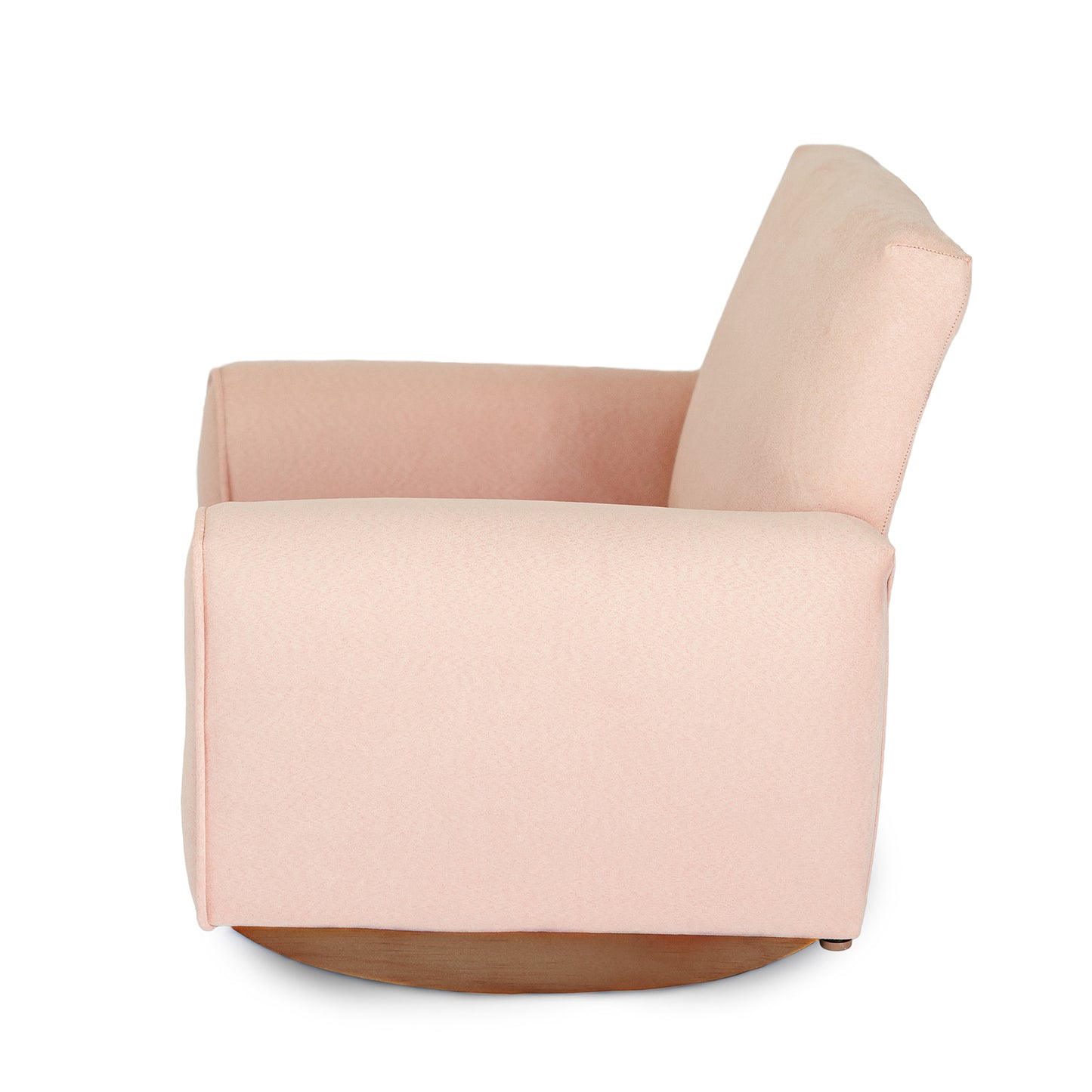 Silla para niños, mecedora para niños pequeños, sillón tapizado para niños - Gamuza ruborizada