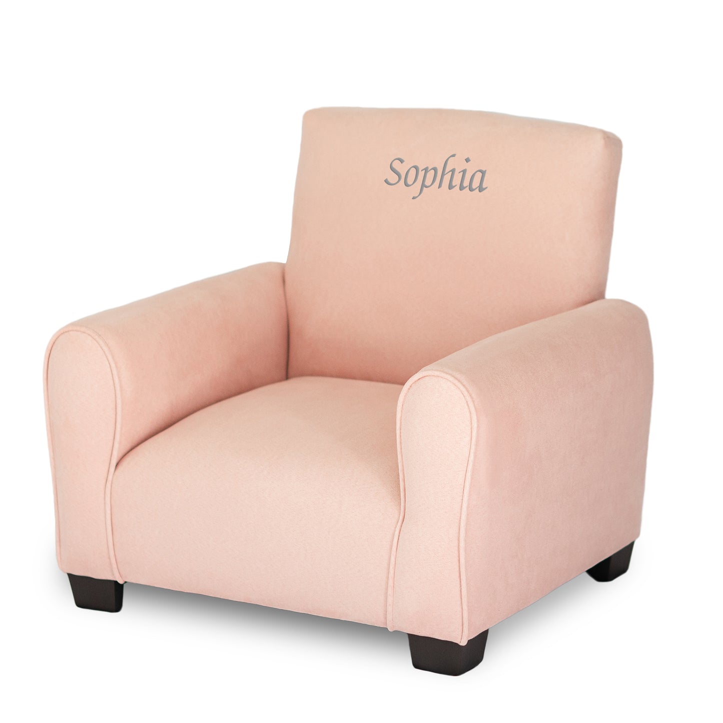 Silla para niños, mecedora para niños pequeños, sillón tapizado para niños - Gamuza ruborizada