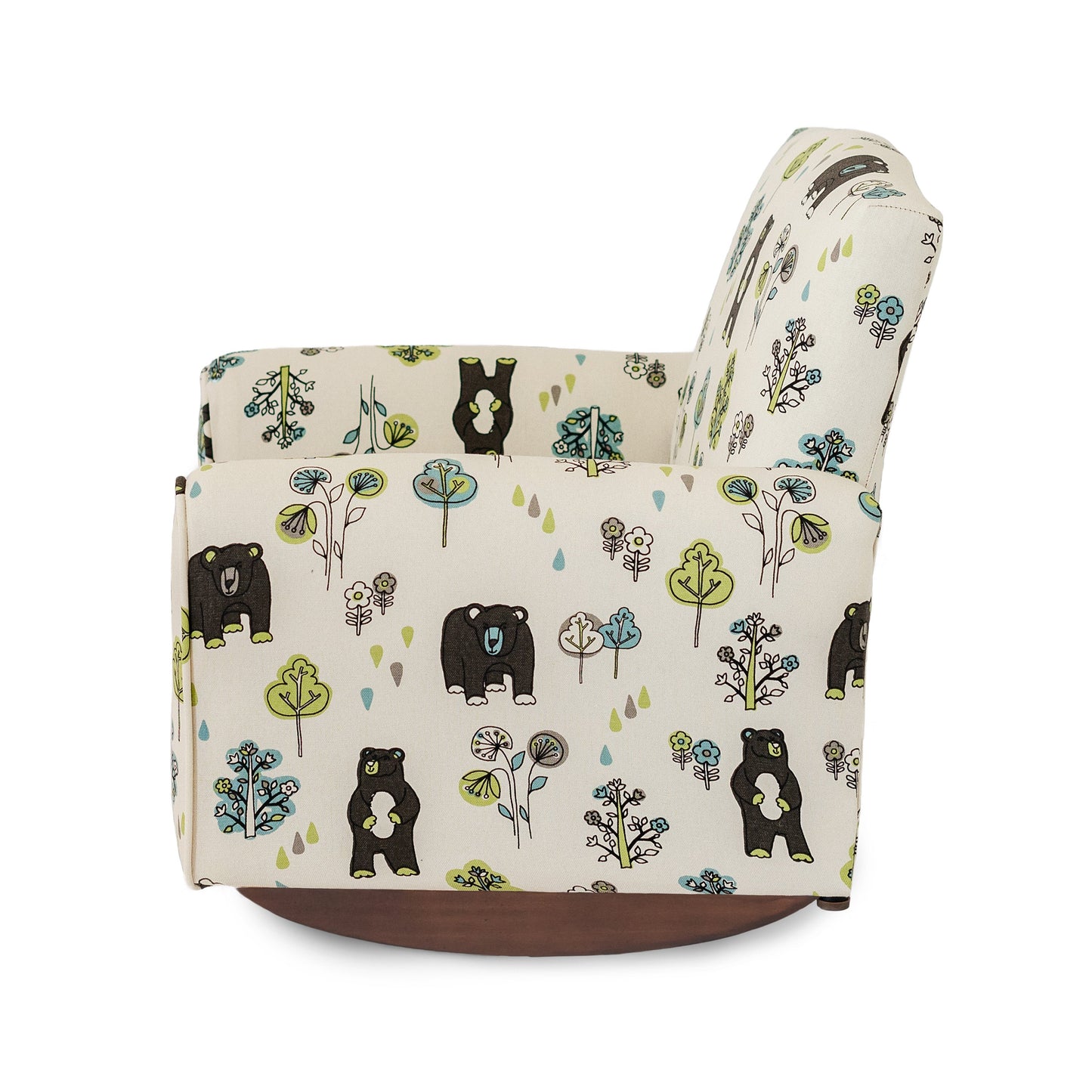 Toddler Upholstered Armchair - Bears and Trees Print