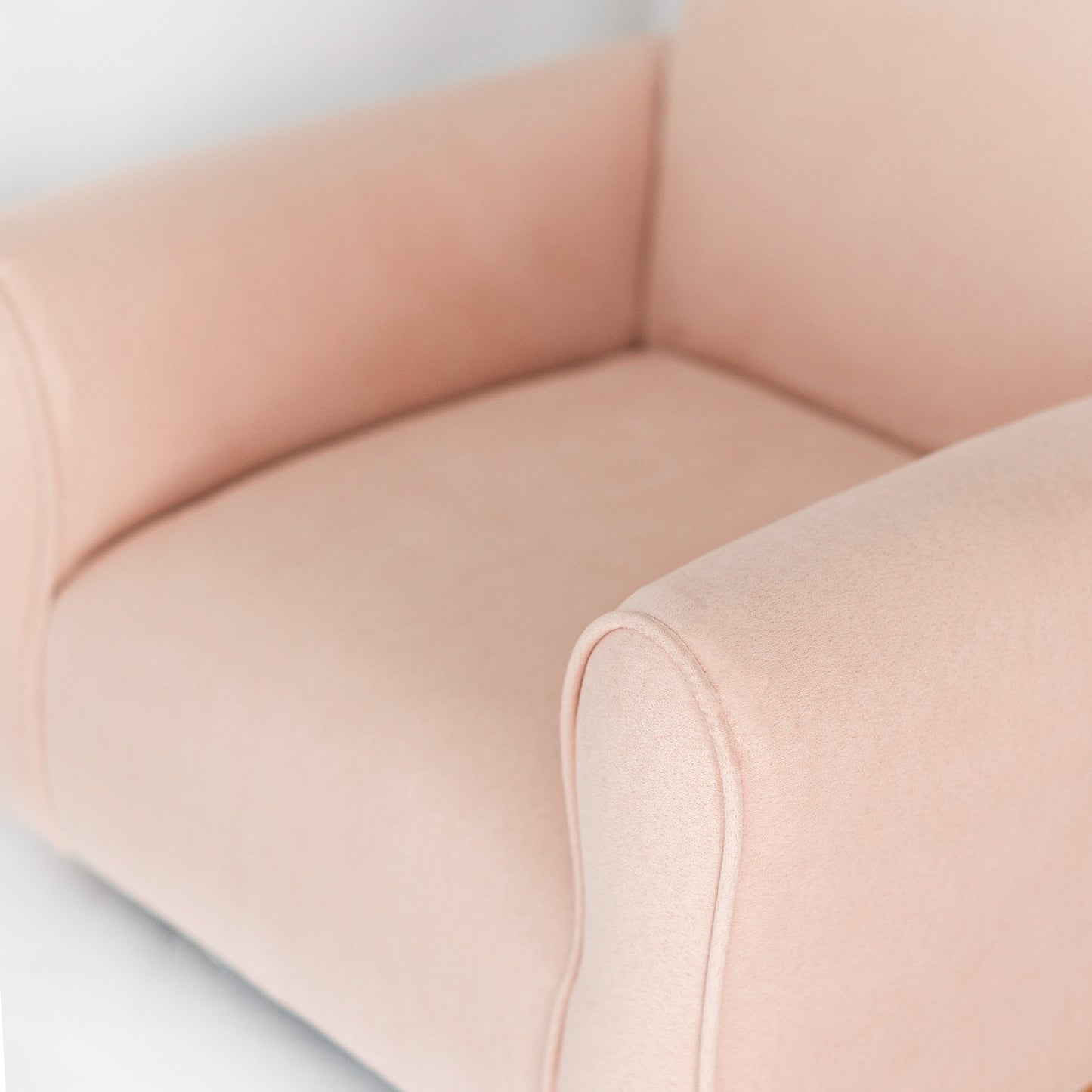 Toddler Upholstered Armchair - Blush Suede