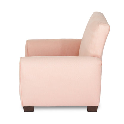 Toddler Upholstered Armchair - Blush Suede