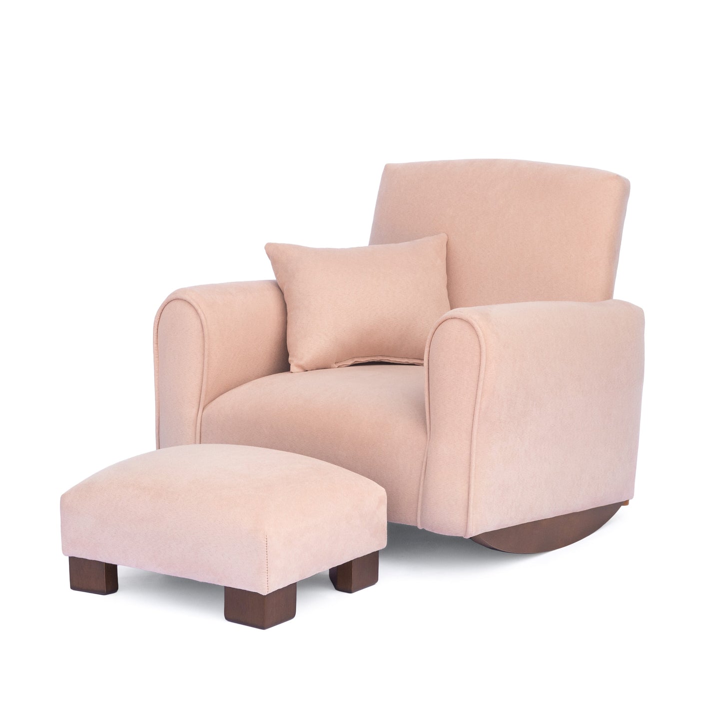 Toddler Upholstered Armchair - Blush Suede