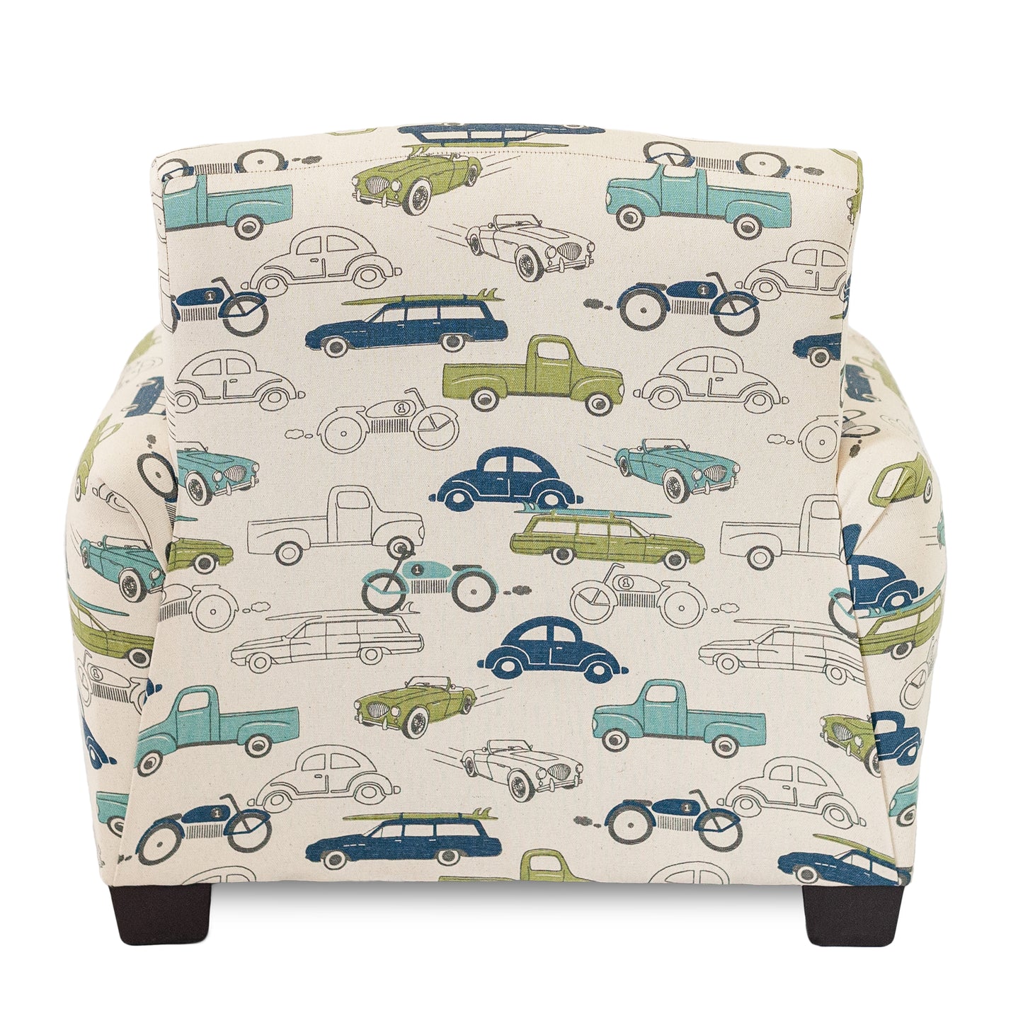 Toddler Upholstered Armchair - Cars and Trucks Print