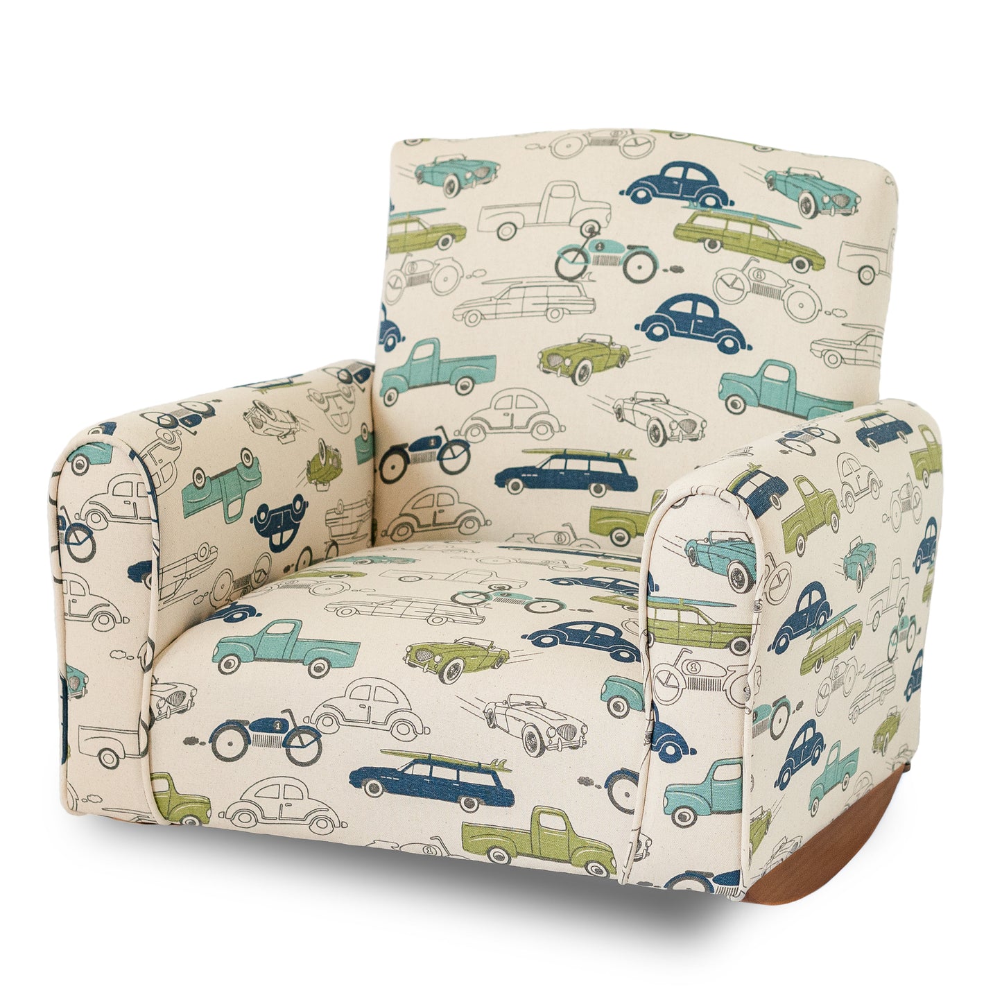 Toddler Upholstered Armchair - Cars and Trucks Print