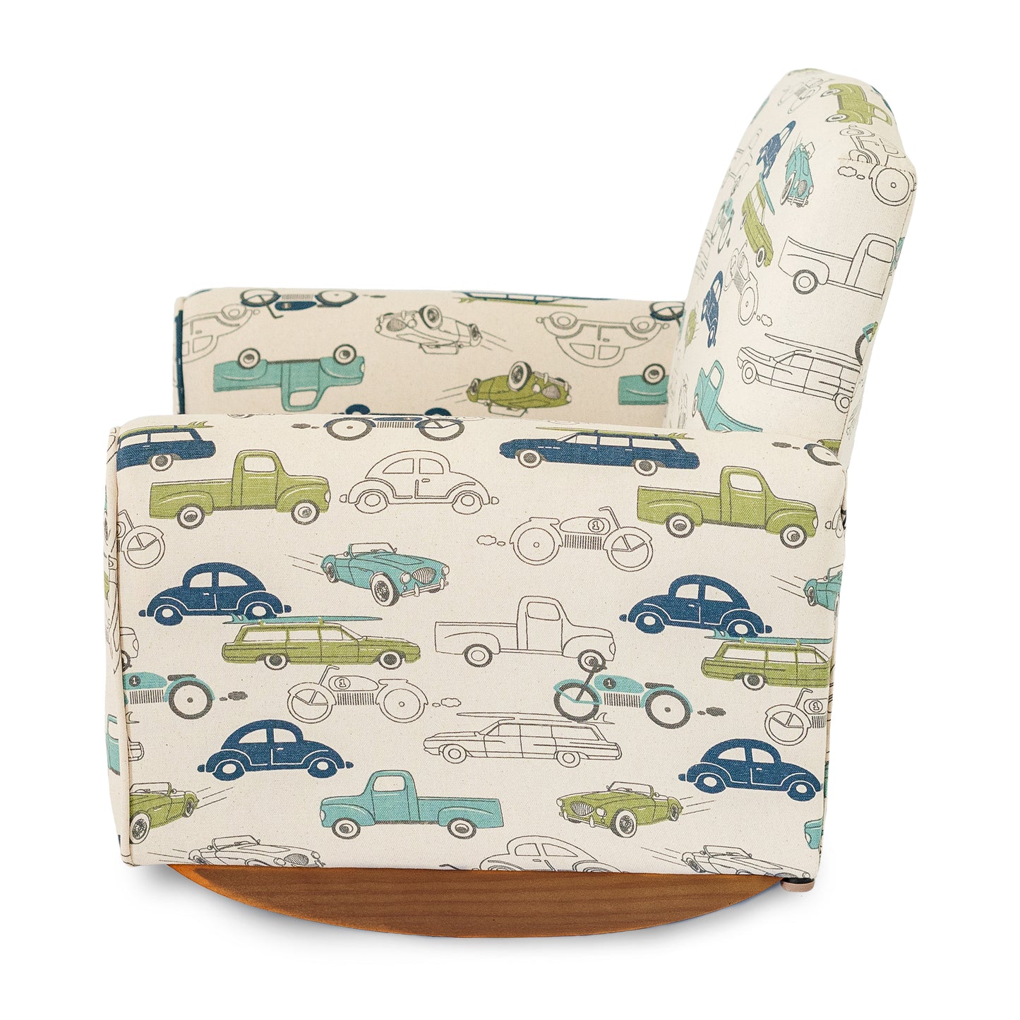 Toddler Upholstered Armchair - Cars and Trucks Print