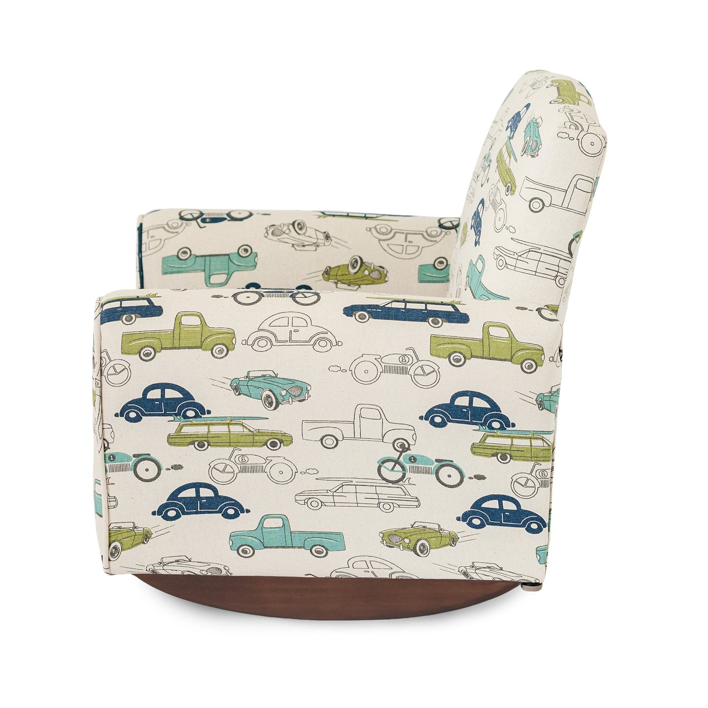 Toddler Upholstered Armchair - Cars and Trucks Print