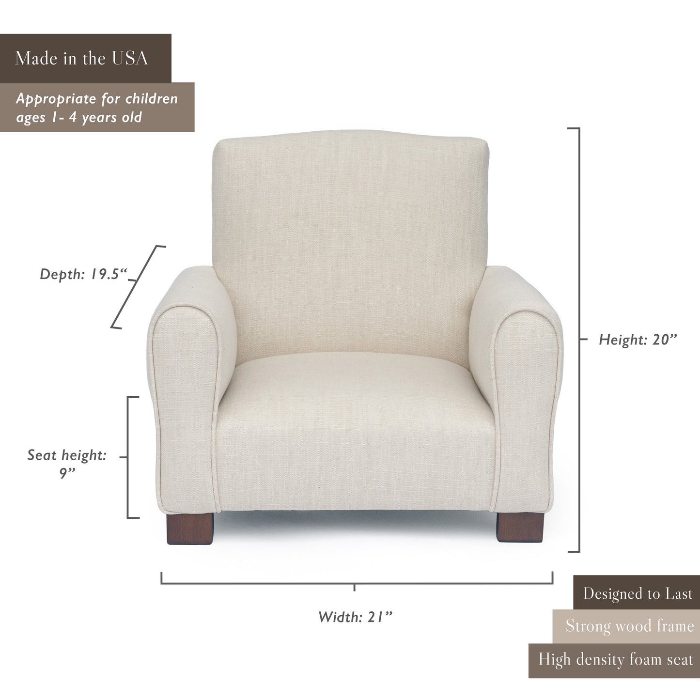 Toddler Upholstered Armchair - Seafoam Green Suede