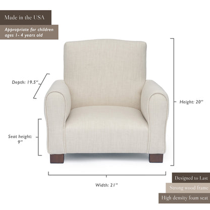 Toddler Upholstered Armchair - Bears and Trees Print