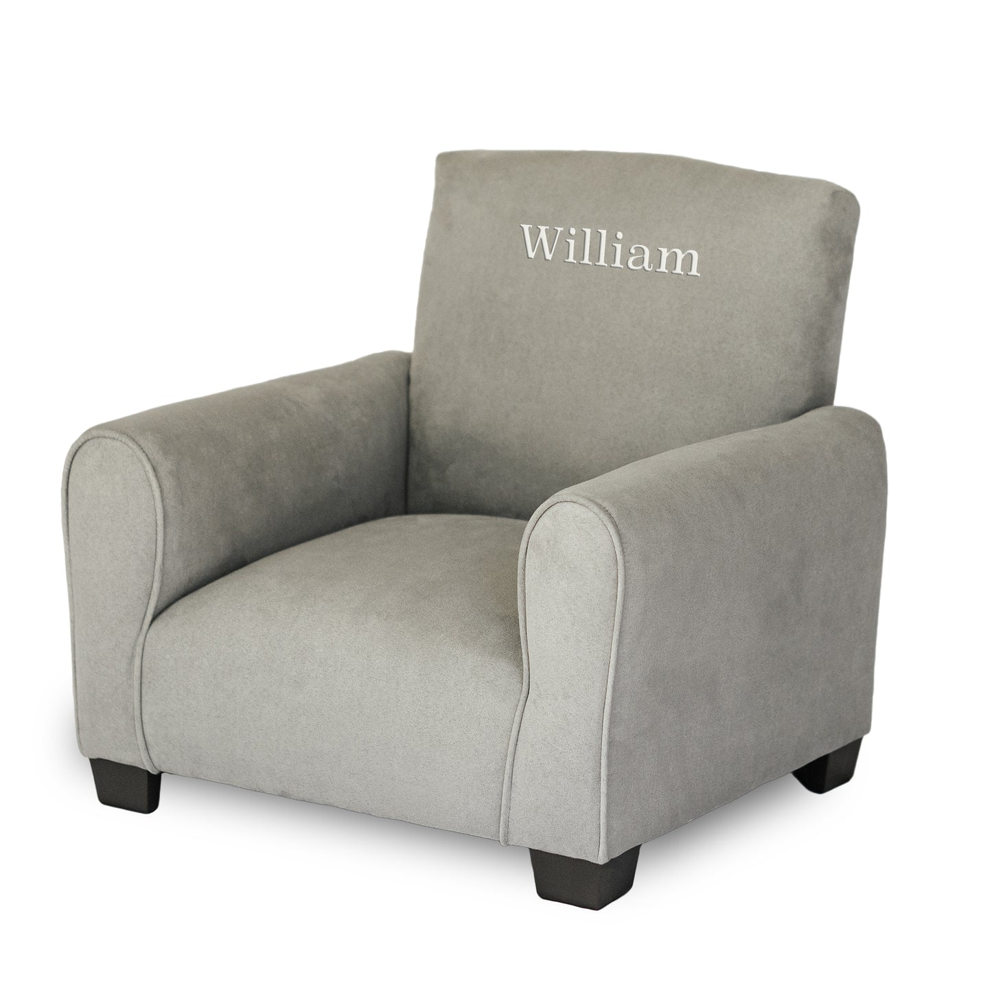 Silla para niños, mecedora para niños pequeños, sillón tapizado para niños - Gamuza gris 