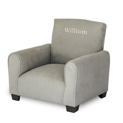 Silla para niños, mecedora para niños pequeños, sillón tapizado para niños - Gamuza gris 