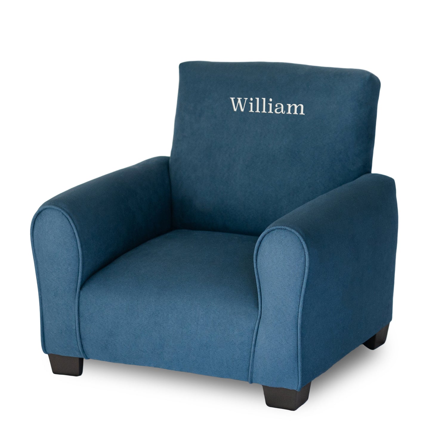 Toddler Upholstered Armchair - Navy Suede