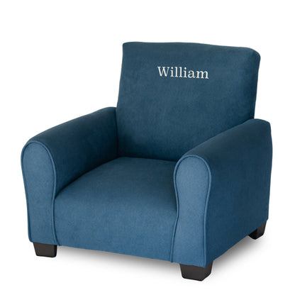 Toddler Upholstered Armchair - Navy Suede