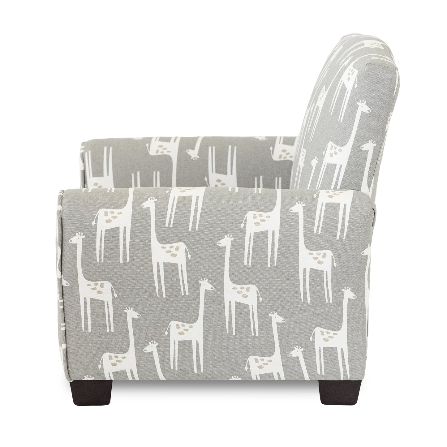 Poltrona imbottita per bambini piccoli - Stampa giraffe grigie 