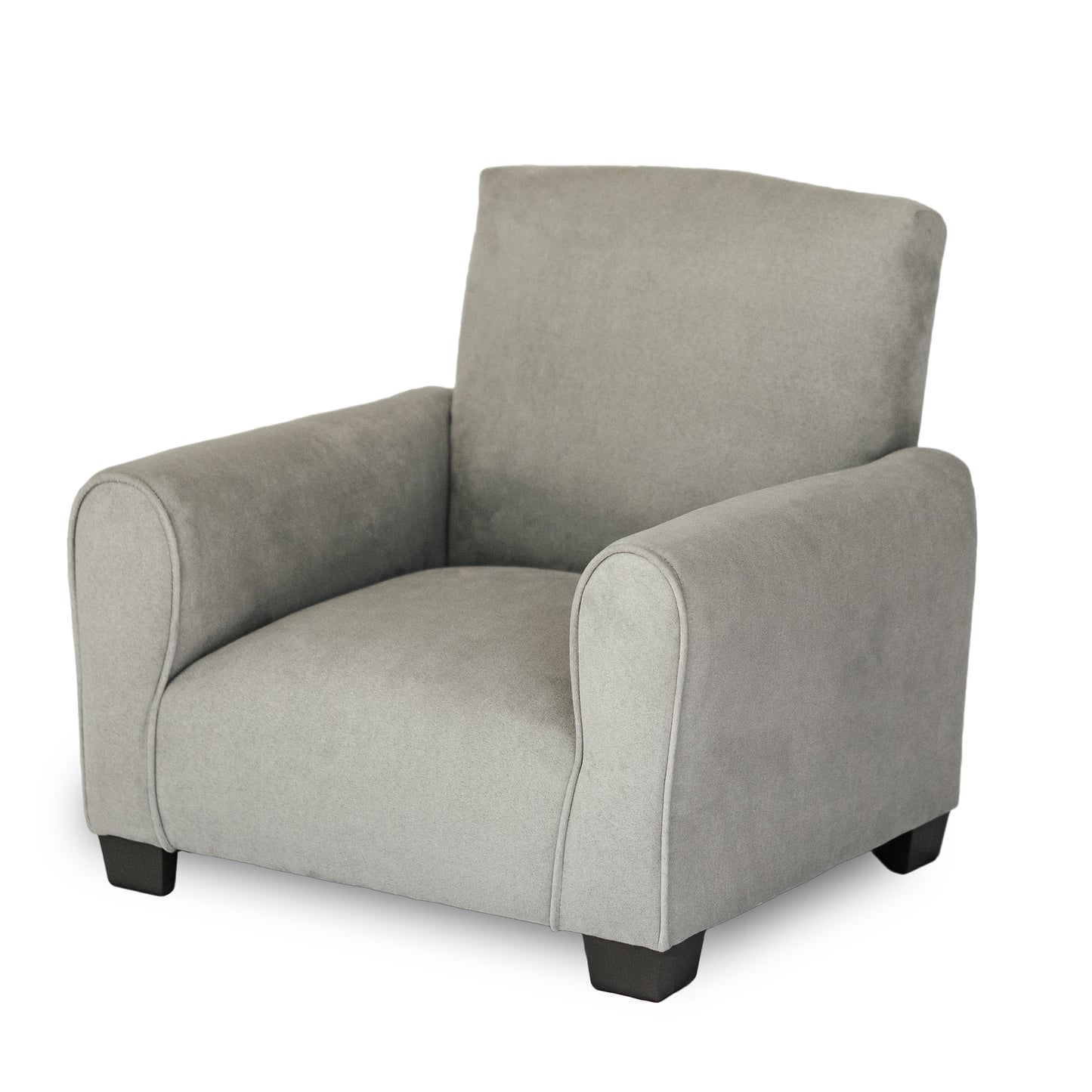 Silla para niños, mecedora para niños pequeños, sillón tapizado para niños - Gamuza gris 