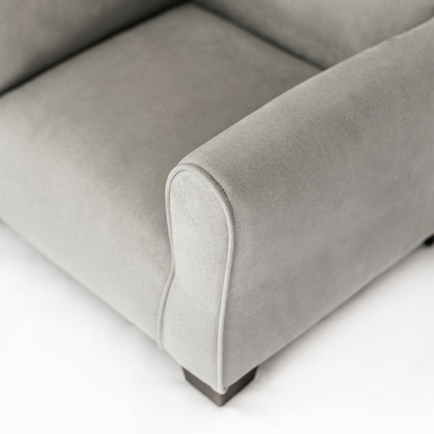 Silla para niños, mecedora para niños pequeños, sillón tapizado para niños - Gamuza gris 