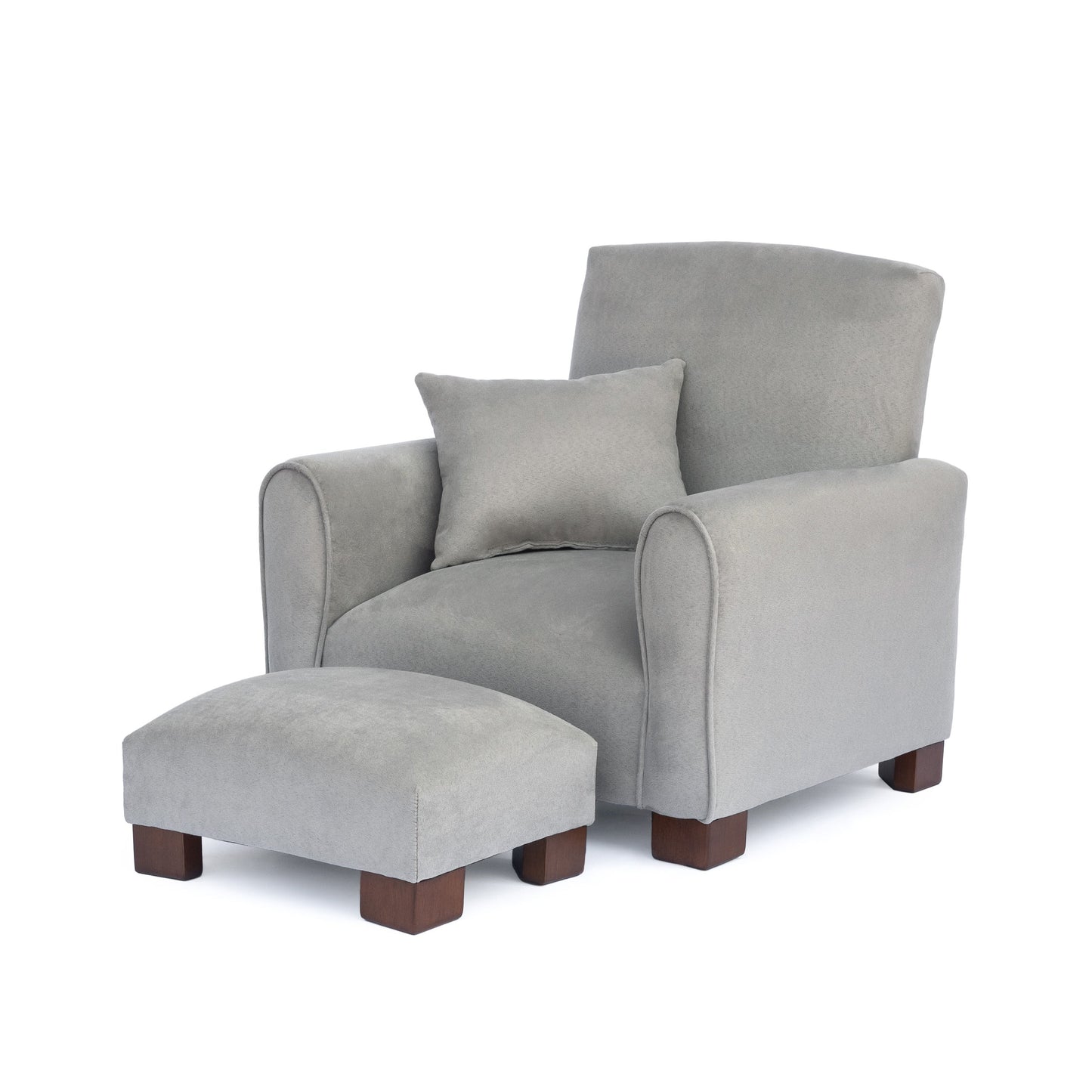 Toddler Upholstered Armchair - Gray Suede