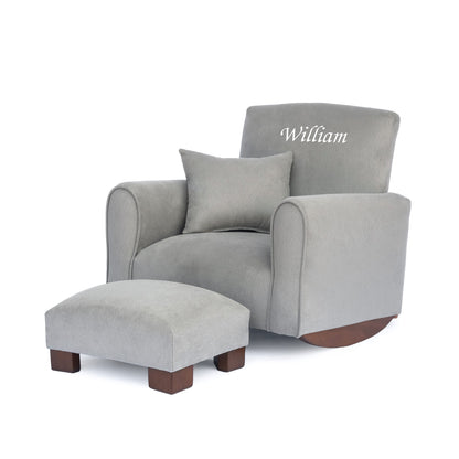 Toddler Upholstered Armchair - Gray Suede