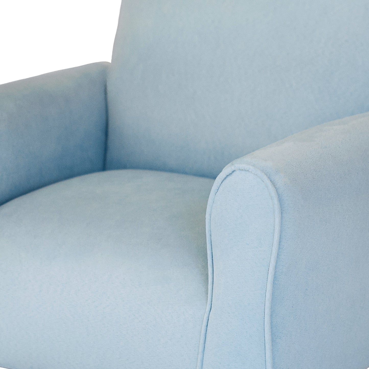Toddler Upholstered Armchair - Light Blue Suede