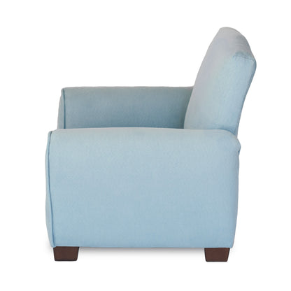 Toddler Upholstered Armchair - Light Blue Suede