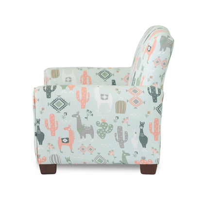 Toddler Upholstered Armchair - Llama Print