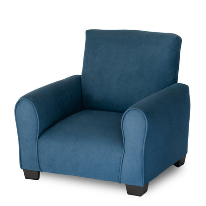 Toddler Upholstered Armchair - Navy Suede