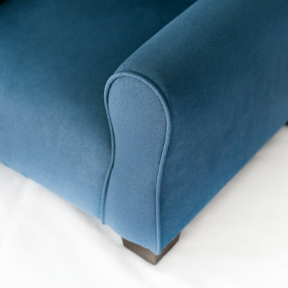 Toddler Upholstered Armchair - Navy Suede