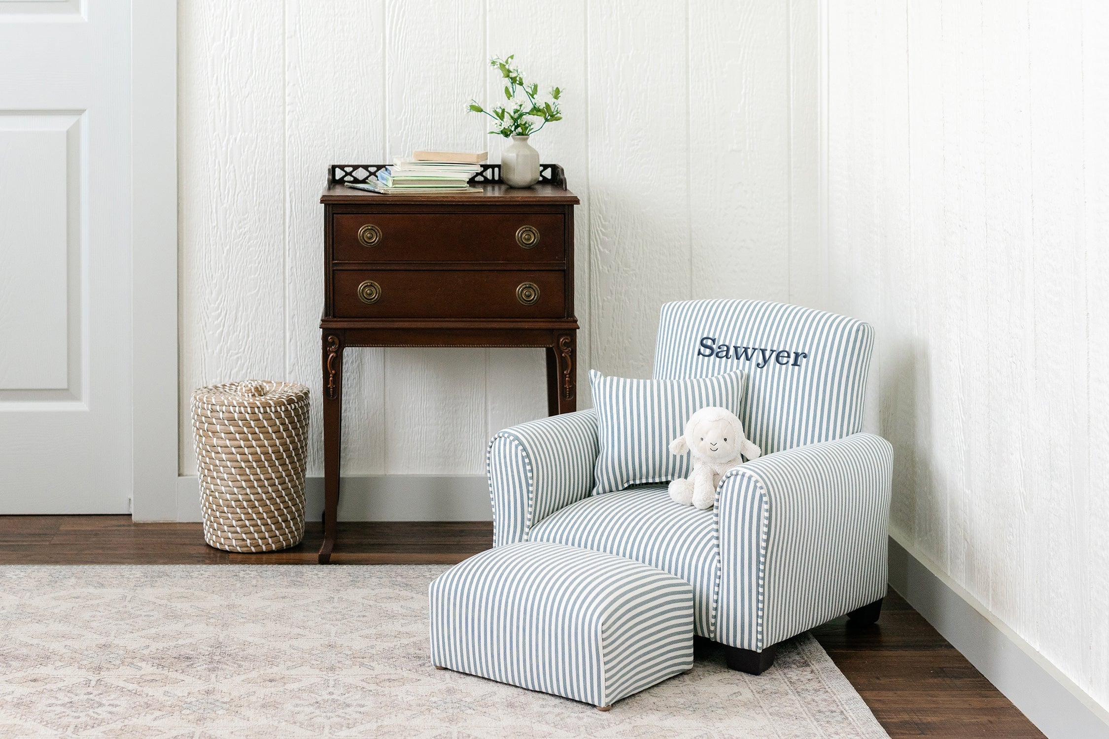 Childs upholstered rocking chair on sale