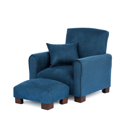 Toddler Upholstered Armchair - Navy Suede