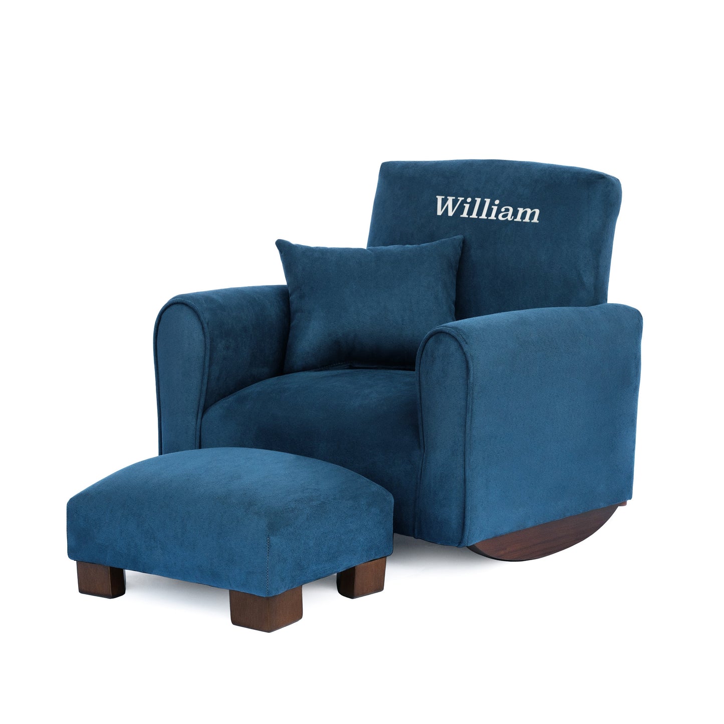 Toddler Upholstered Armchair - Navy Suede
