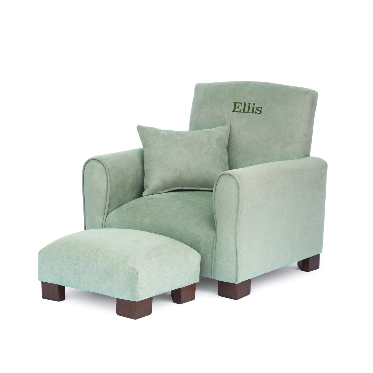 Toddler Upholstered Armchair - Seafoam Green Suede
