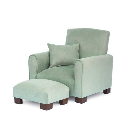 Toddler Upholstered Armchair - Seafoam Green Suede