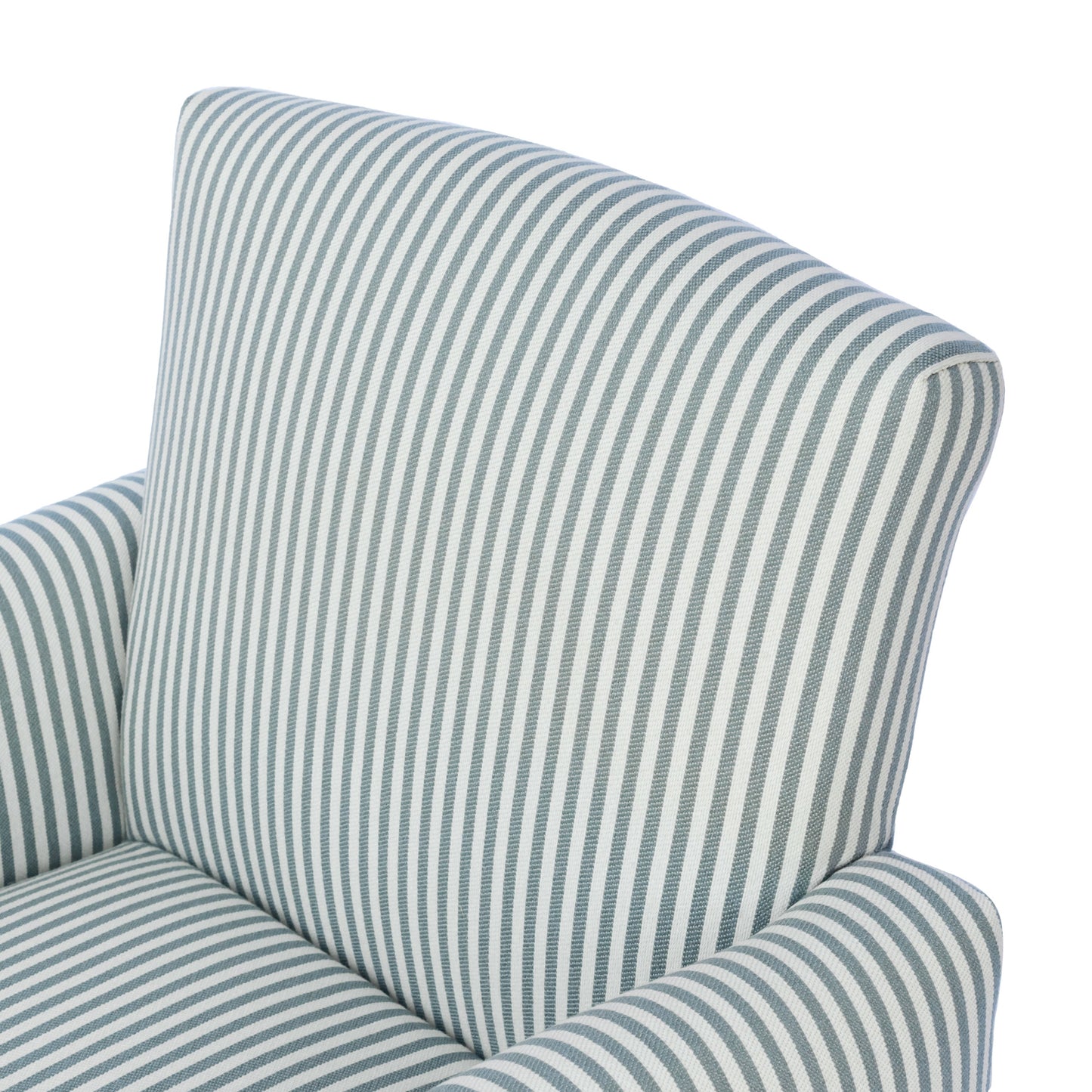 Toddler Upholstered Armchair - Blue and White Stripes