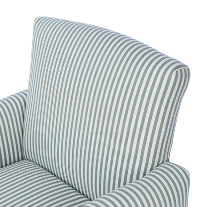 Toddler Upholstered Armchair - Blue and White Stripes