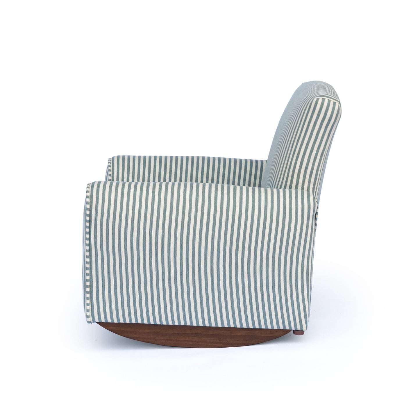 Toddler Upholstered Armchair - Blue and White Stripes