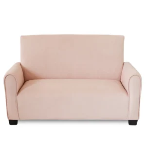 Blush Suede Toddler Sofa