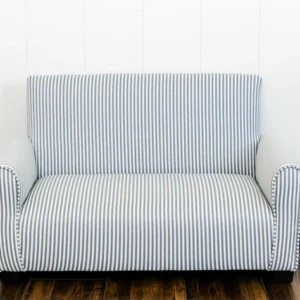 Blue and White Stripe Toddler Sofa