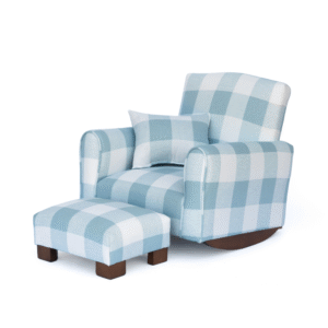 Blue Gingham Toddler Rocker
