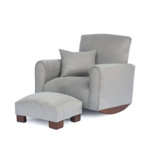 Gray Suede Toddler Rocker