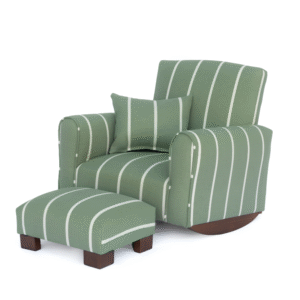 Green Stripe Toddler Rocker