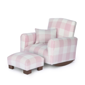 Pink Gingham Toddler Rocker