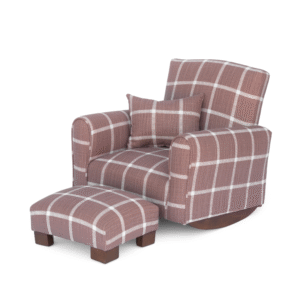Rosewood Linen Check Toddler Rocker