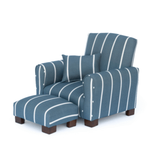 Slate Blue Stripe Toddler Armchair